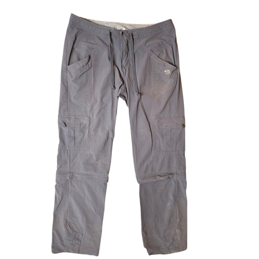 Mountain Hardware Womans Convertable Cargo Pants Gray 6 Gorpcore Outdoor Preppy